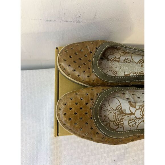 Fly London size 37 wedges brown 7-8 shoes (scuffs) 2.5" heels - Picture 3 of 8